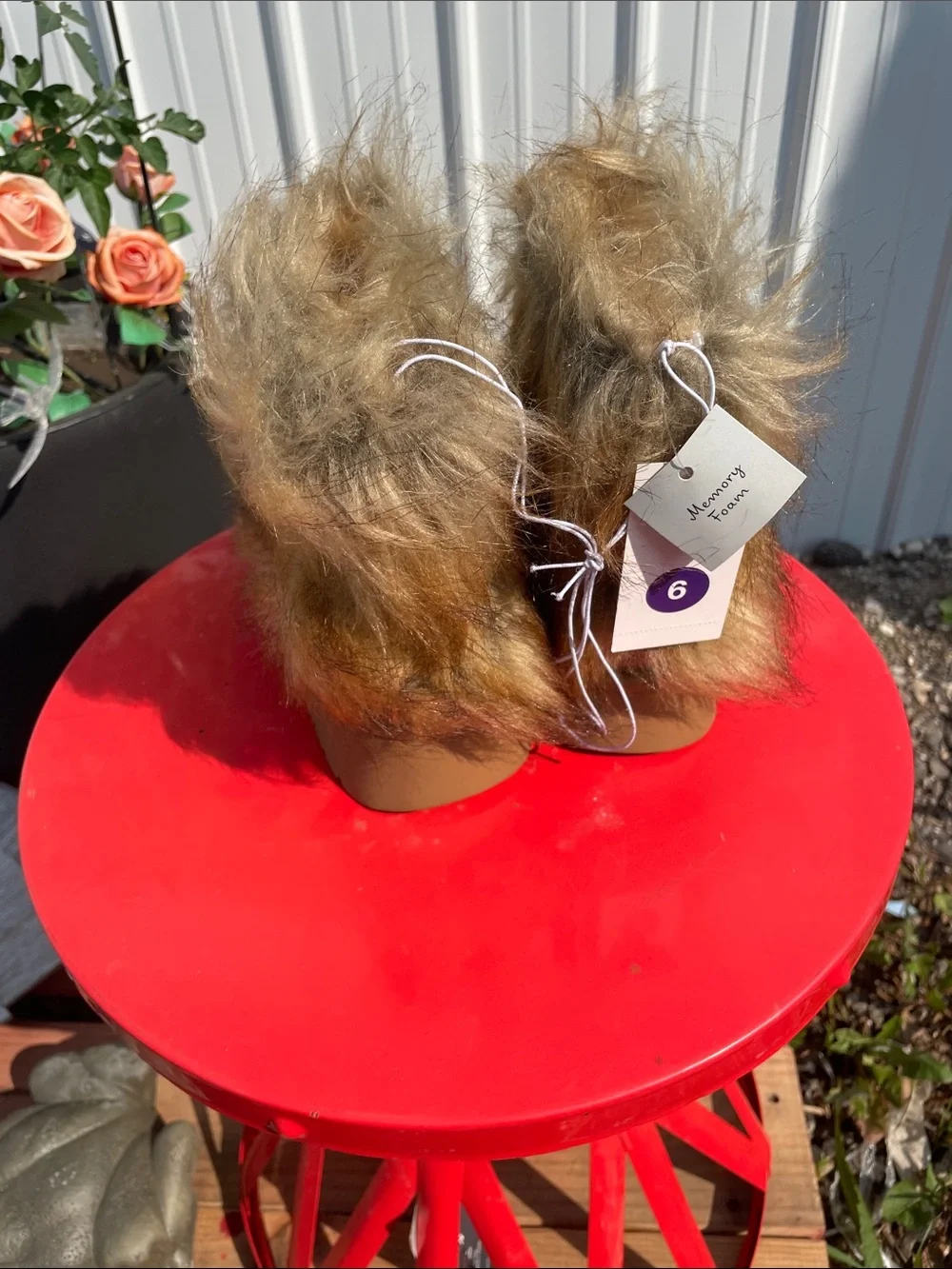 a new day Faux Fur Ankle Boots in Brown Multi